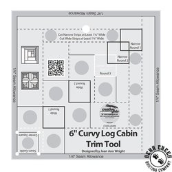 Creative Grids Curvy Log Cabin Trim Tool 6 Inch Finished Blocks