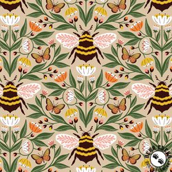 Cloud9 Fabrics Honey Garden Beeutiful Tan