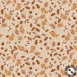 Lewis and Irene Fabrics Cranborne Chase Cranborne Scroll Natural