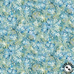Timeless Treasures Forest Whisper Tonal Floral Blue