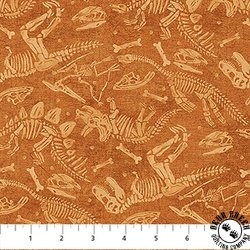 Northcott Dino Roar Dino Bones Rust Northcott Dino Roar Dino Bones Rust