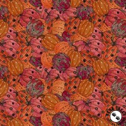 Clothworks Faboolous Pumpkins Orange Clothworks Faboolous Pumpkins Orange