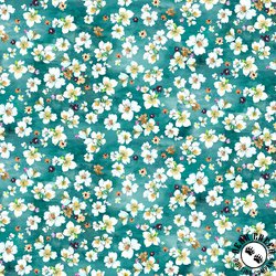 Michael Miller Fabrics Flower Lake Bloom Marine