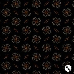 Andover Fabrics Bridgeport Quatrefoil Black
