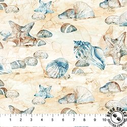 Northcott The Great Outdoors Coastal Scene Blue/Multi