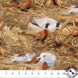 Northcott Naturescapes Pheasant Grove Scenic Rust/Multi Northcott Naturescapes Pheasant Grove Scenic Rust/Multi