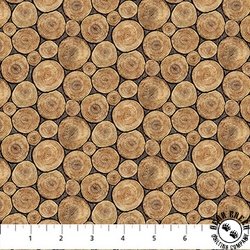 Northcott Lakeside Retreat Crosscut Logs Brown/Multi