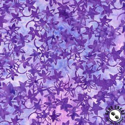 Riley Blake Designs Expressions Batiks Bedazzled String Flower Purple Haze