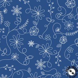 Maywood Studio Kimberbell Basics Swirl Floral Blue