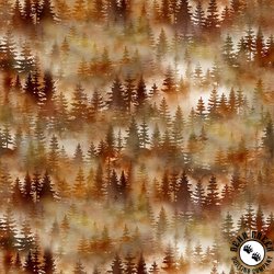 Hoffman Fabrics Woodsy and Whimsy Trees Woody