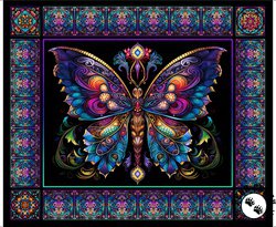 QT Fabrics Night Flight Butterfly Panel