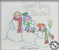 Sparkling Snow Free Embroidery Pattern by Lecien and Crab Apple Hill Studio