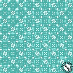 Maywood Studio Kimberbell Sipping on Sunshine Dotted Circles Aqua Blue
