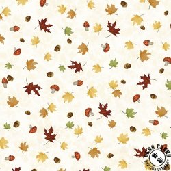 P&B Textiles Fall Friends Ditzy Leaf Toss Cream P&B Textiles Fall Friends Ditzy Leaf Toss Cream