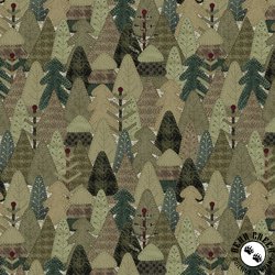 Studio E Fabric Snowy Days and Frosty Nights Woolen Forest Moss Studio E Fabric Snowy Days and Frosty Nights Woolen Forest Moss