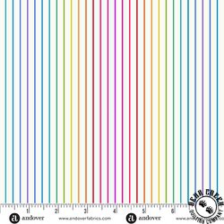 Andover Fabrics Color Wheel Spectrum Stripe Day