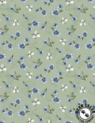 Wilmington Prints Among The Irises Small Florals Green