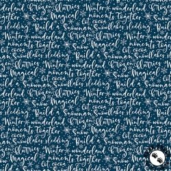 Riley Blake Designs Winter Magic Winter Words Navy