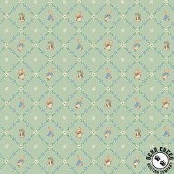 Riley Blake Designs Peter Rabbit and Benjamin Bunny Lattice Green