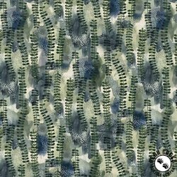 P&B Textiles Nature Story Vines Dark Blue Green P&B Textiles Nature Story Vines Dark Blue Green