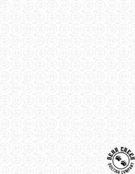 Wilmington Prints Darlin' Garden Floral Medallions White on White