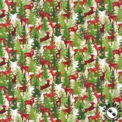 In The Beginning Winter Solstice II Deer Multi In The Beginning Winter Solstice II Deer Multi