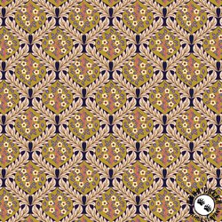 Lewis and Irene Fabrics Isabella Hidcote Tree on Darkest Plum Lewis and Irene Fabrics Isabella Hidcote Tree on Darkest Plum