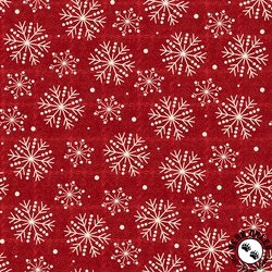 Maywood Studio Holly Jolly Flannel Snowflakes Red