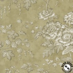 Moda Vintage Linens Meadow Greens Floral Sage