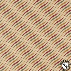 Moda A Vintage Christmas Candy Stripe Tan Moda A Vintage Christmas Candy Stripe Tan