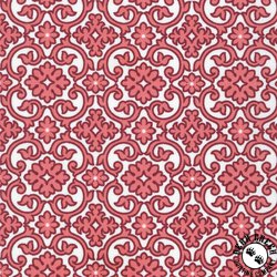 Robert Kaufman Fabrics Flowerhouse Softly Quatrefoil Red