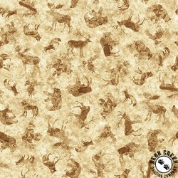 QT Fabrics Mountain Splendor 108 Inch Wide Backing Fabric Animal Silhouettes Tan QT Fabrics Mountain Splendor 108 Inch Wide Backing Fabric Animal Silhouettes Tan