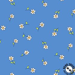 Andover Fabrics Flutter Daisies Blue