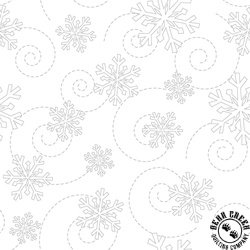 Maywood Studio Kimberbell Basics Snowflakes White on White