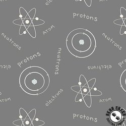 Blank Quilting Science Lab Electrons, Protons, and Neutrons Dark Gray Blank Quilting Science Lab Electrons, Protons, and Neutrons Dark Gray