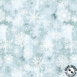 Studio E Fabrics Snowburst 108 Inch Wide Backing Fabric Snowflake Toss Breeze