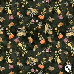 Riley Blake Designs Ghoul Friends Gourds Toss Black Riley Blake Designs Ghoul Friends Gourds Toss Black