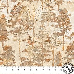 Northcott Stonehenge Rooted Trees Beige/Multi