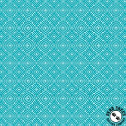 Benartex Xanadu Diamond Circles Teal