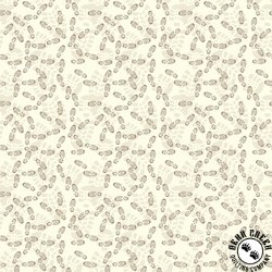 Clothworks Bear Camp Trail Footprints Taupe