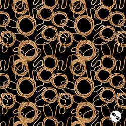 Benartex Gone Country Lasso Allover Black Benartex Gone Country Lasso Allover Black