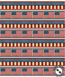 QT Fabrics American Spirit Flag Stripe Red