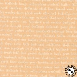 Moda Pastel Prairie Words Apricot