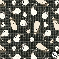 Studio E Fabric Snowy Days and Frosty Nights Snowman Toss Moss Studio E Fabric Snowy Days and Frosty Nights Snowman Toss Moss