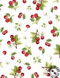 Wilmington Prints Sweet Cherry Toss White