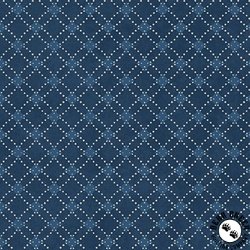 Maywood Studio Patchwork Blue Diamonds Blue