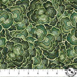 Northcott Wild Harvest Turkey Tail Dark Green