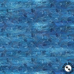 In The Beginning Fabrics Oriental Gardens Koi Blue