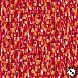 Andover Golden Geometric Red
