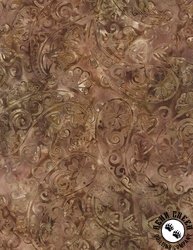 Wilmington Prints Oasis Batik Paisley Brown